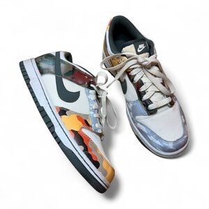 NIKE Dunk Low SE “Sail Multi-Camo” Men’s Sneakers DB1909-100 - US Size 7 Youth
